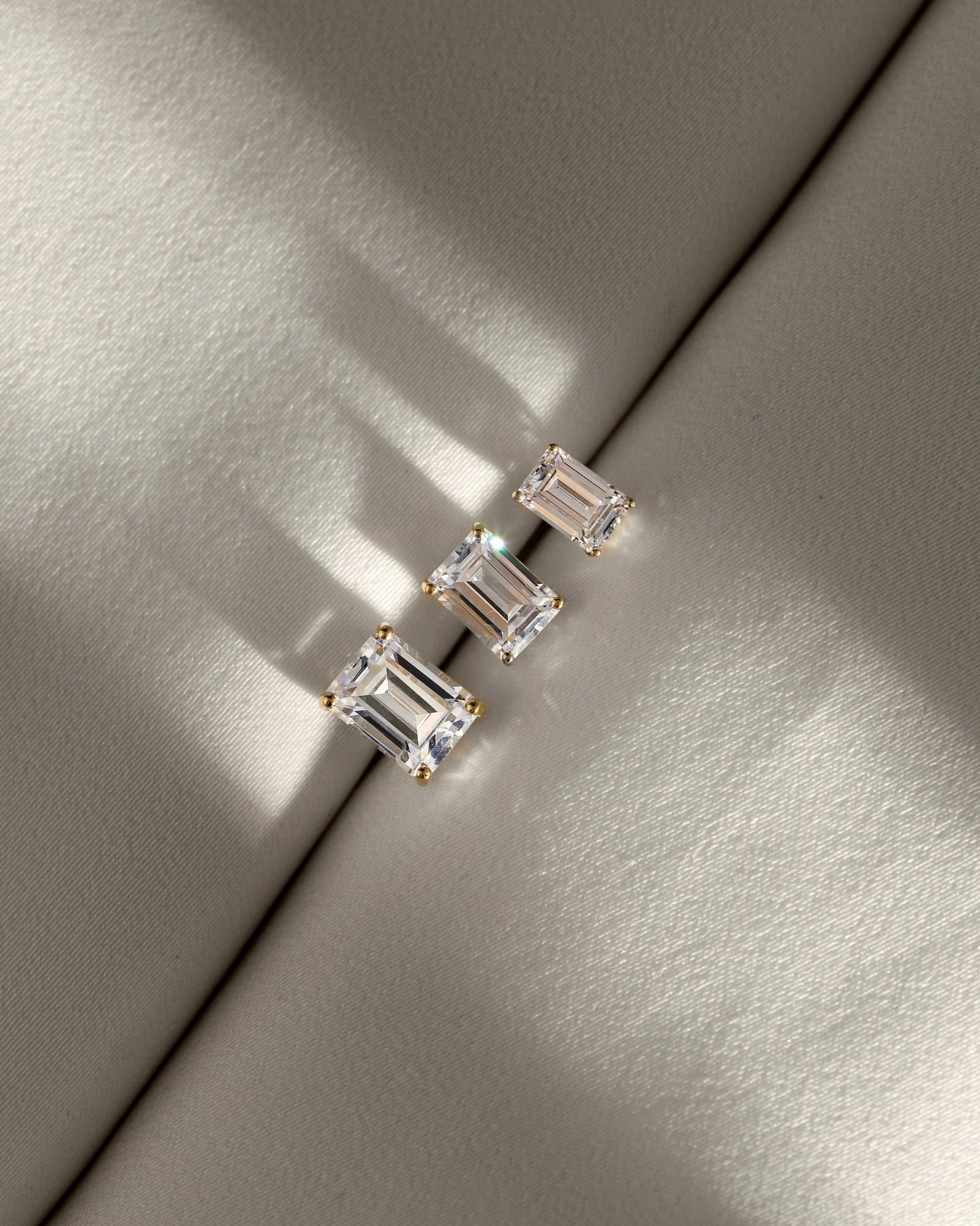 Lab-Grown Diamond 1.0 cttw Emerald Solitaire Earrings