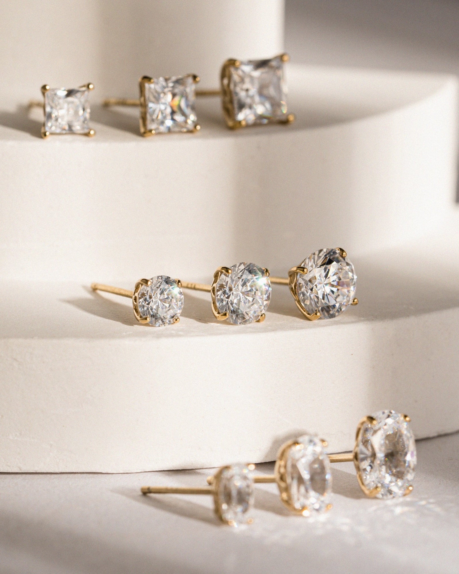 Lab-Grown Diamond 1.0 cttw Round Solitaire Earrings