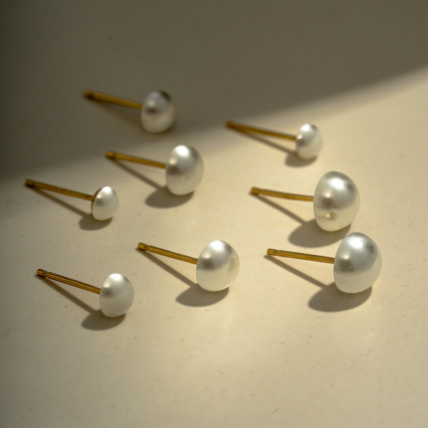 Button Pearl Earrings