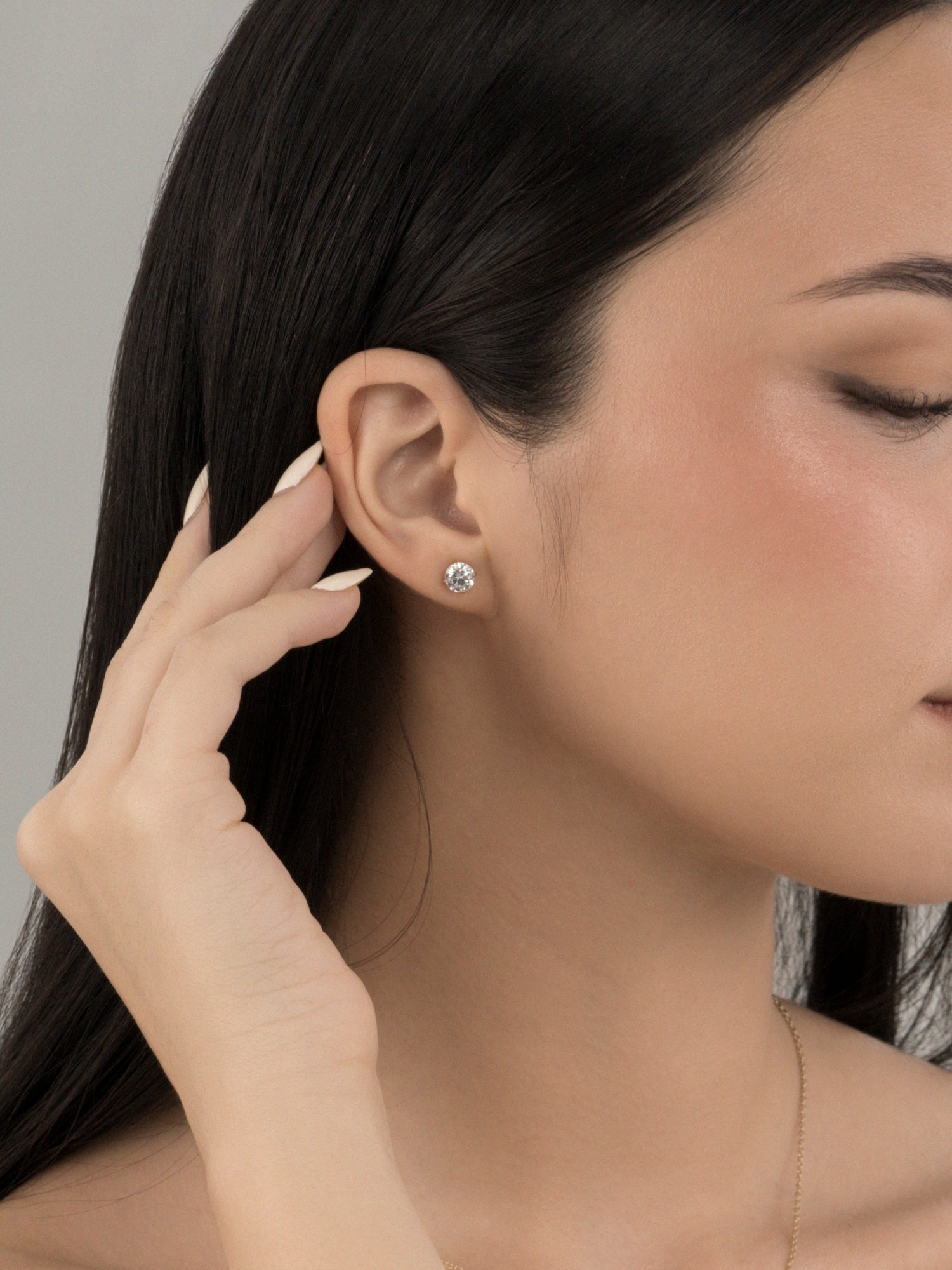 Lab-Grown Diamond 1.0 cttw Round Solitaire Earrings