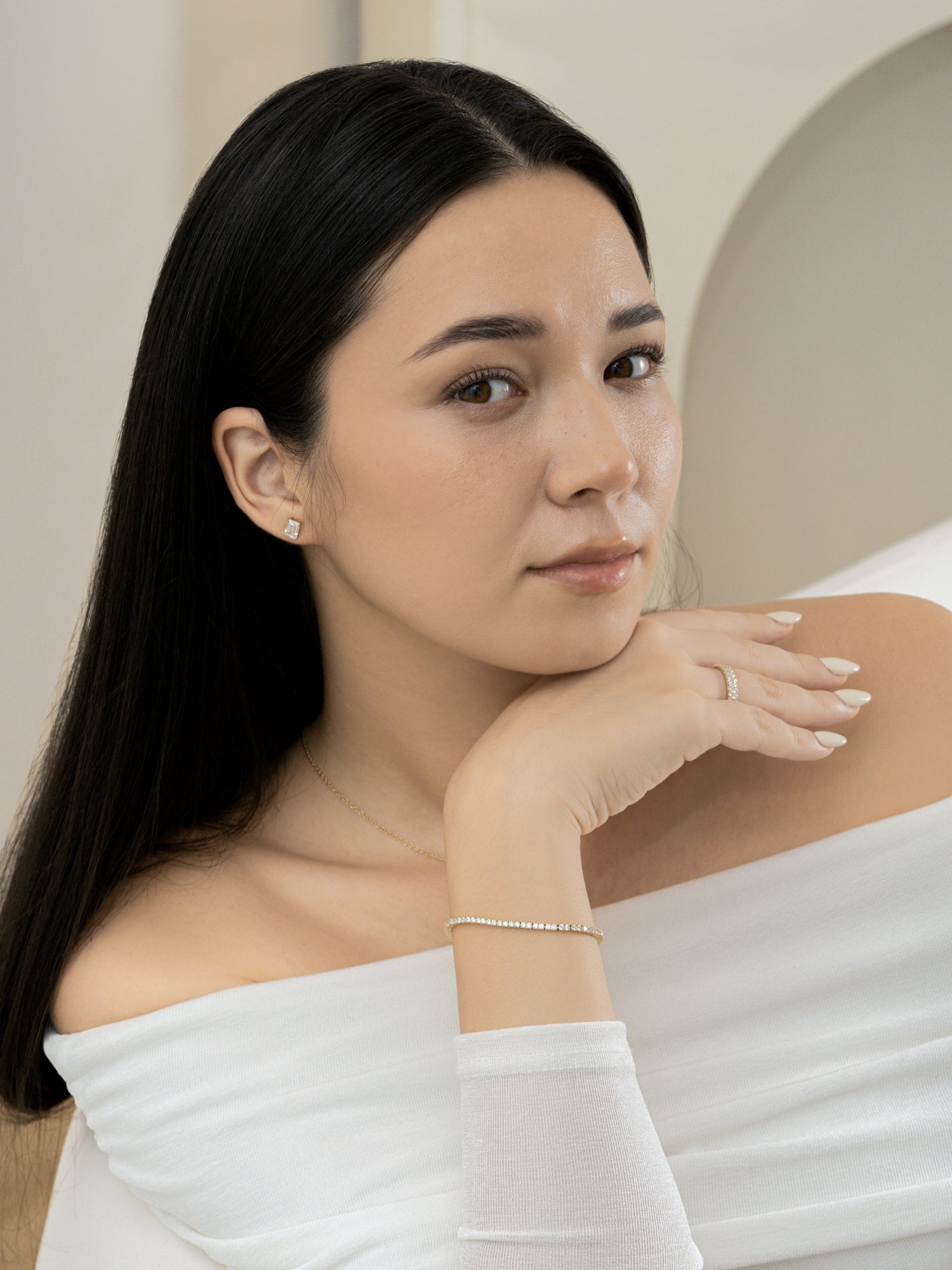 Lab-Grown Diamond 1.0 cttw Emerald Solitaire Earrings