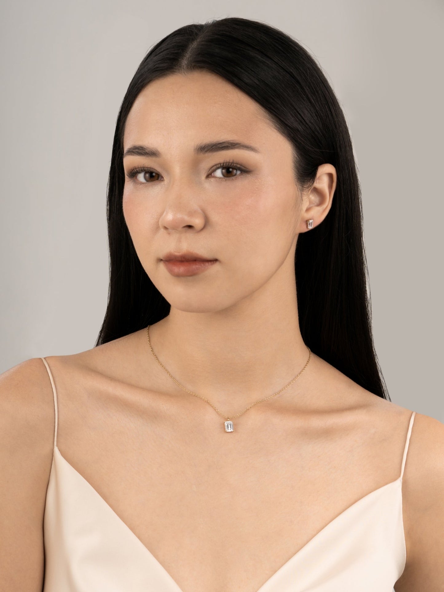 Diamonbliss Lab-Grown Diamond 1.0 cttw Emerald Solitaire Earrings