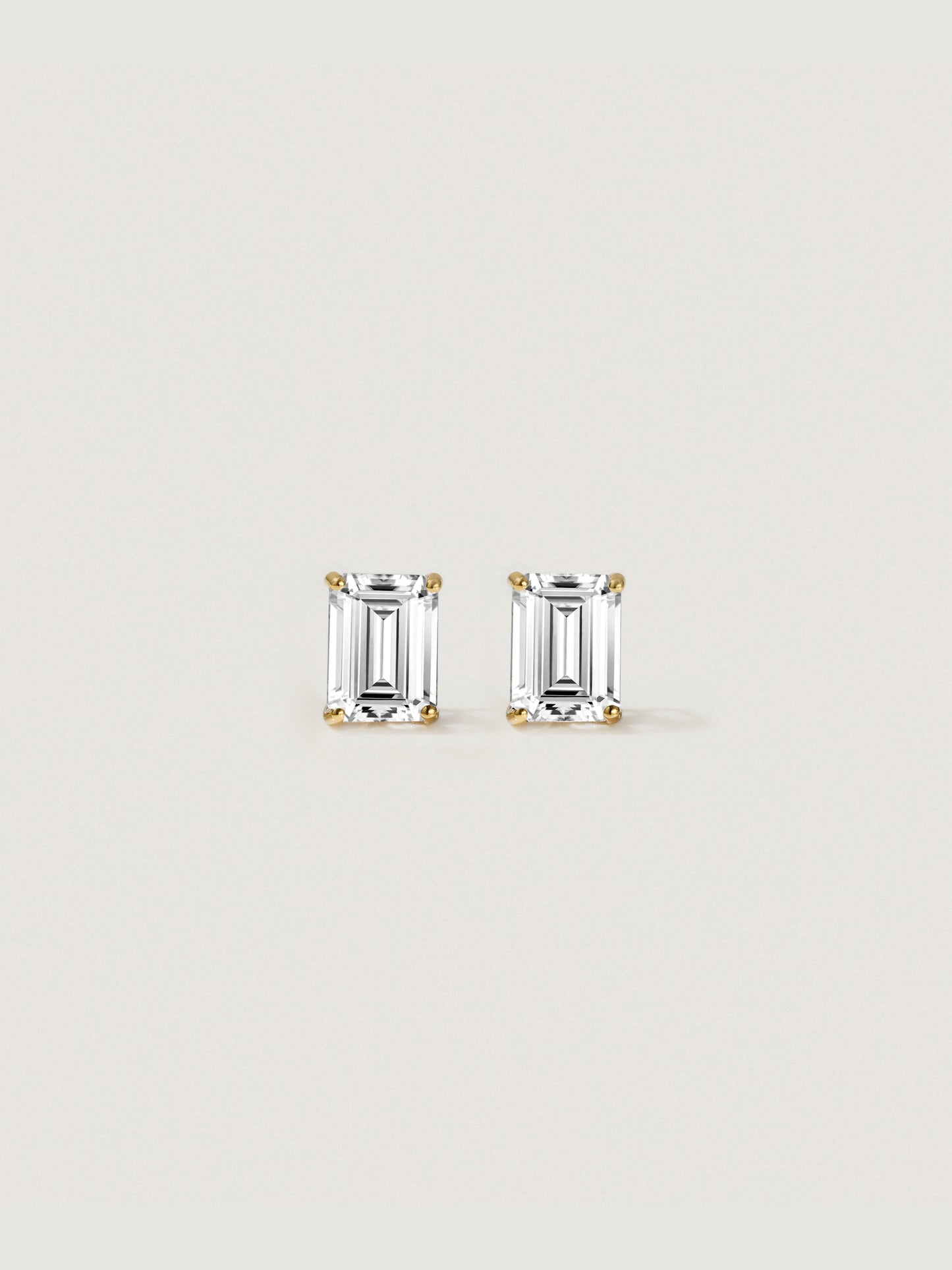 Diamonbliss Lab-Grown Diamond 2.0 cttw Emerald Solitaire Earrings