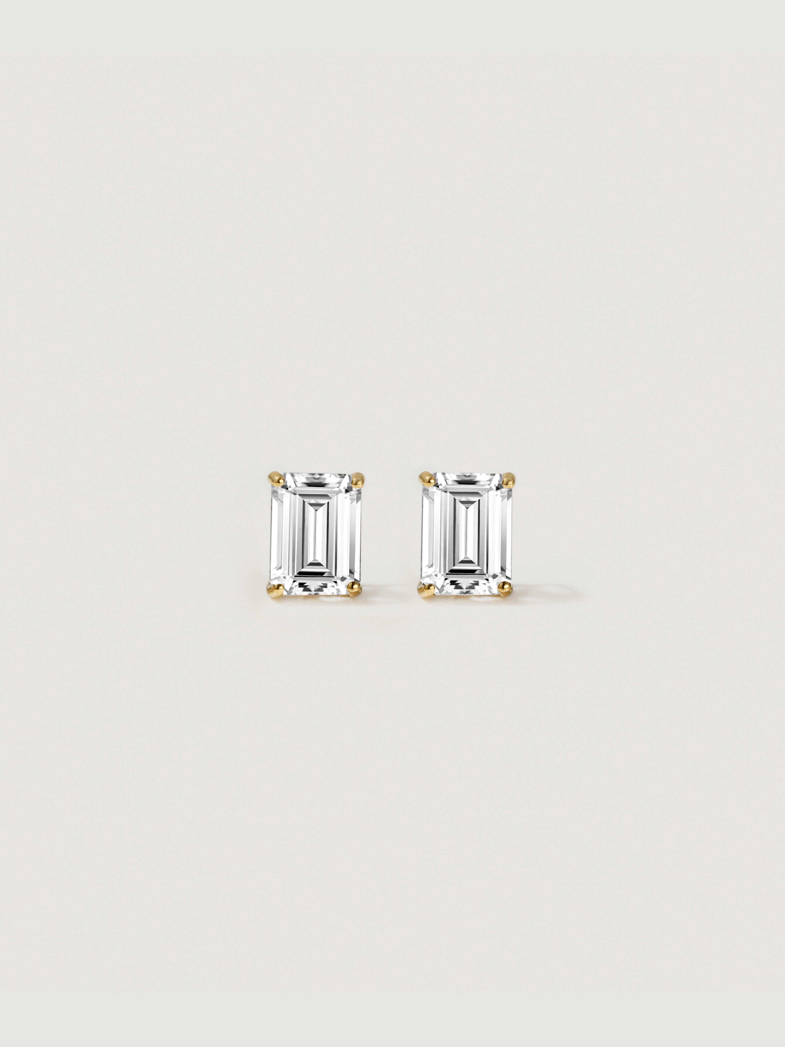 Lab-Grown Diamond 2.0 cttw Emerald Solitaire Earrings