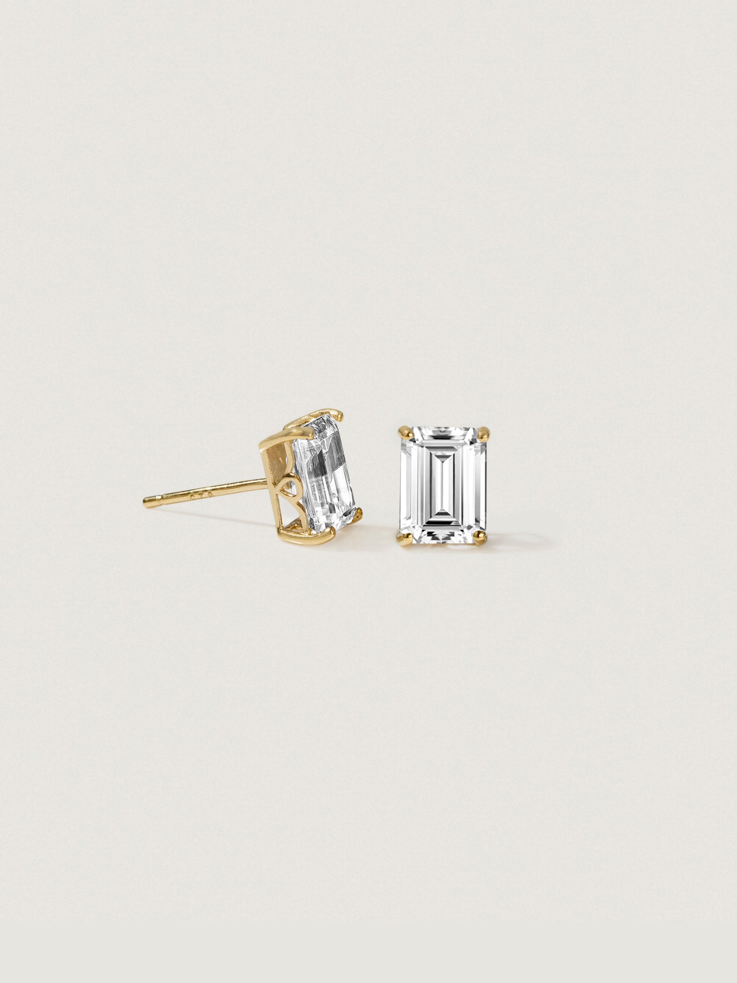 Diamonbliss Lab-Grown Diamond 2.0 cttw Emerald Solitaire Earrings