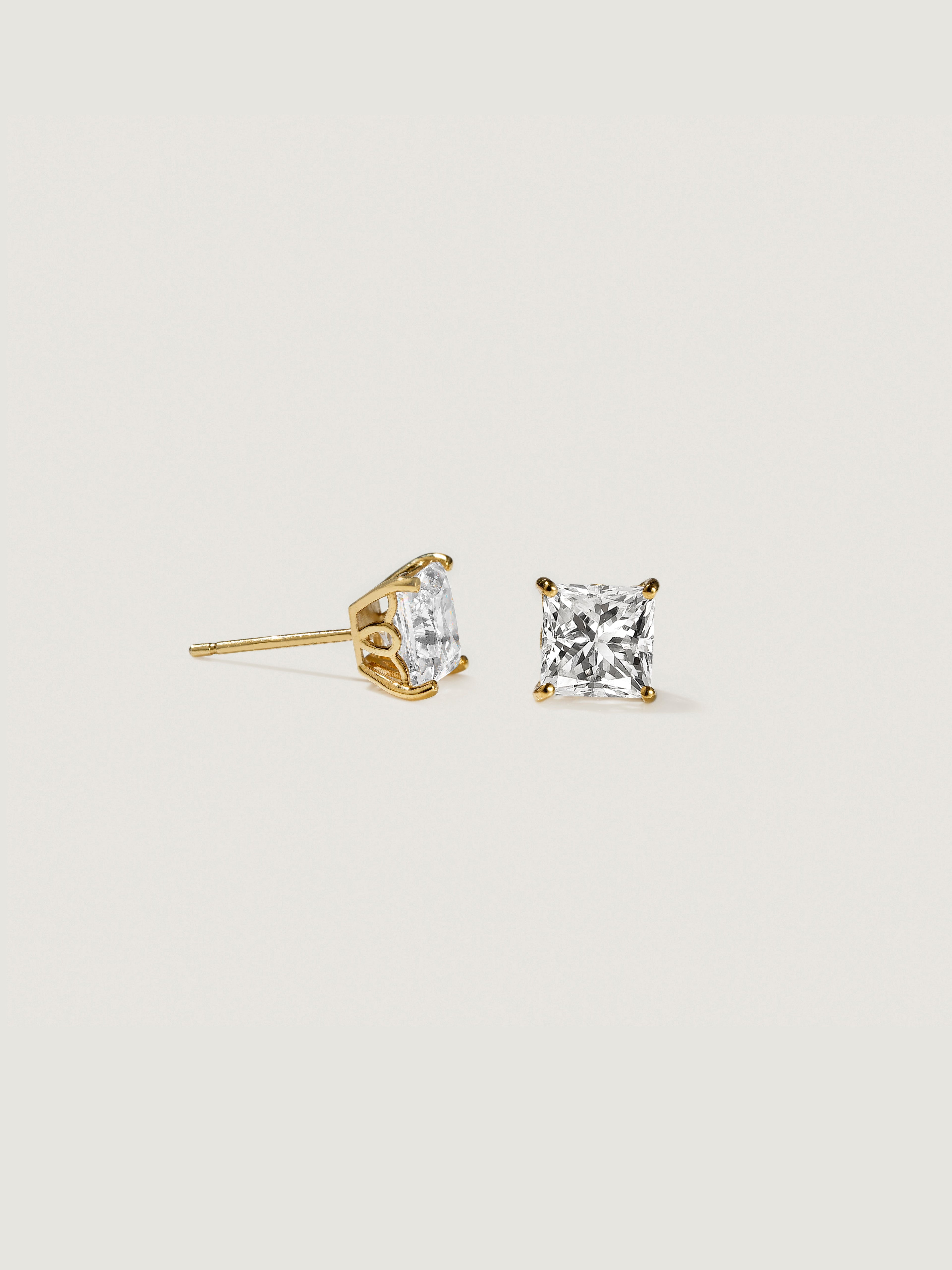 Lab-Grown Diamond 2.0 cttw Princess Solitaire Earrings
