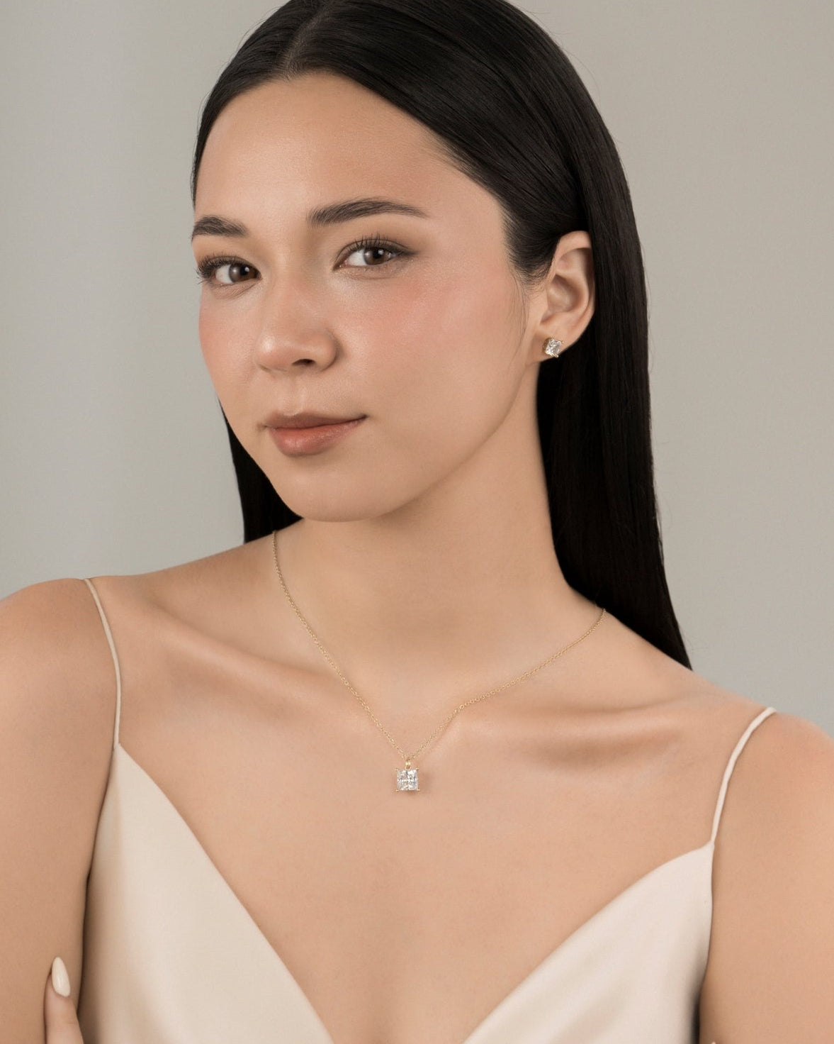 Lab-Grown Diamond 2.0 cttw Princess Solitaire Earrings