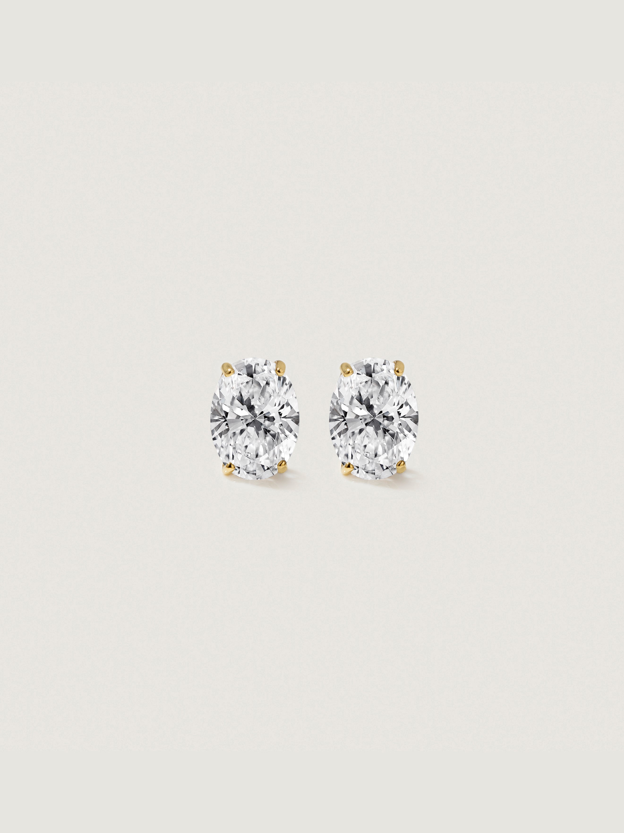 Lab-Grown Diamond 2.0 cttw Oval Solitaire Earrings