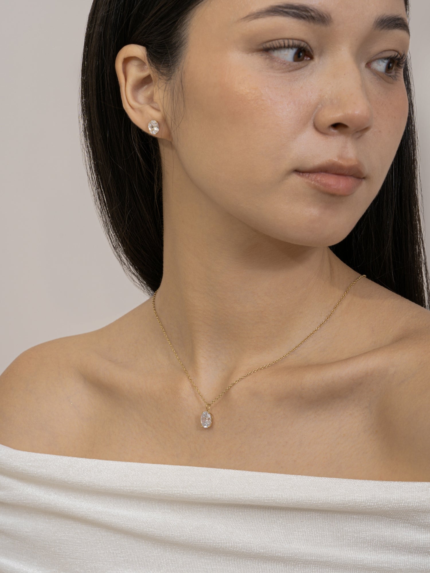 Lab-Grown Diamond 2.0 cttw Oval Solitaire Necklace