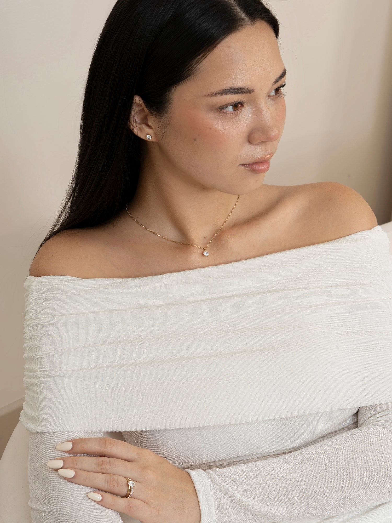 Lab-Grown Diamond 0.5 cttw Round Solitaire Necklace