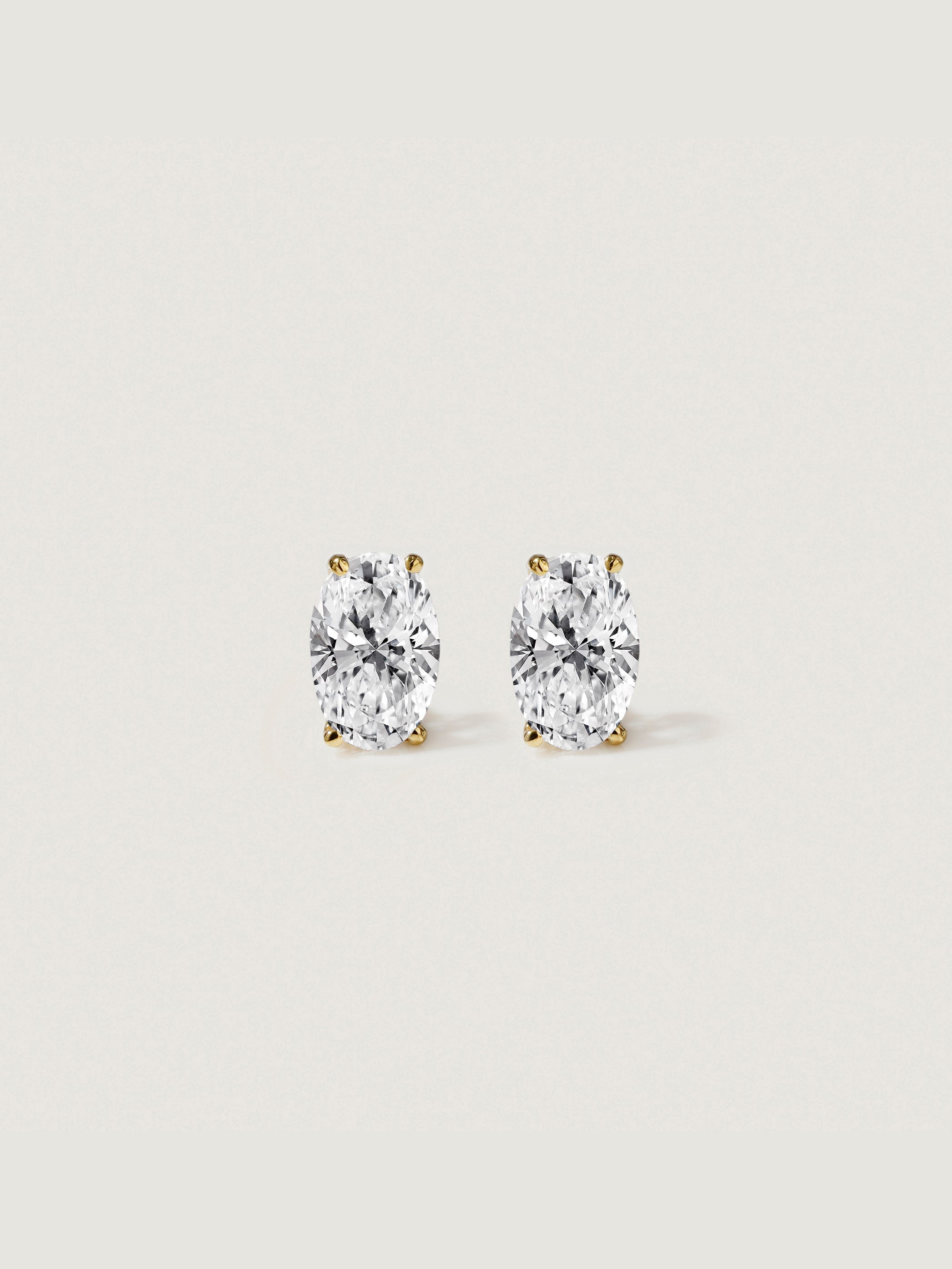 Lab-Grown Diamond 1.0 cttw Oval Solitaire Earrings