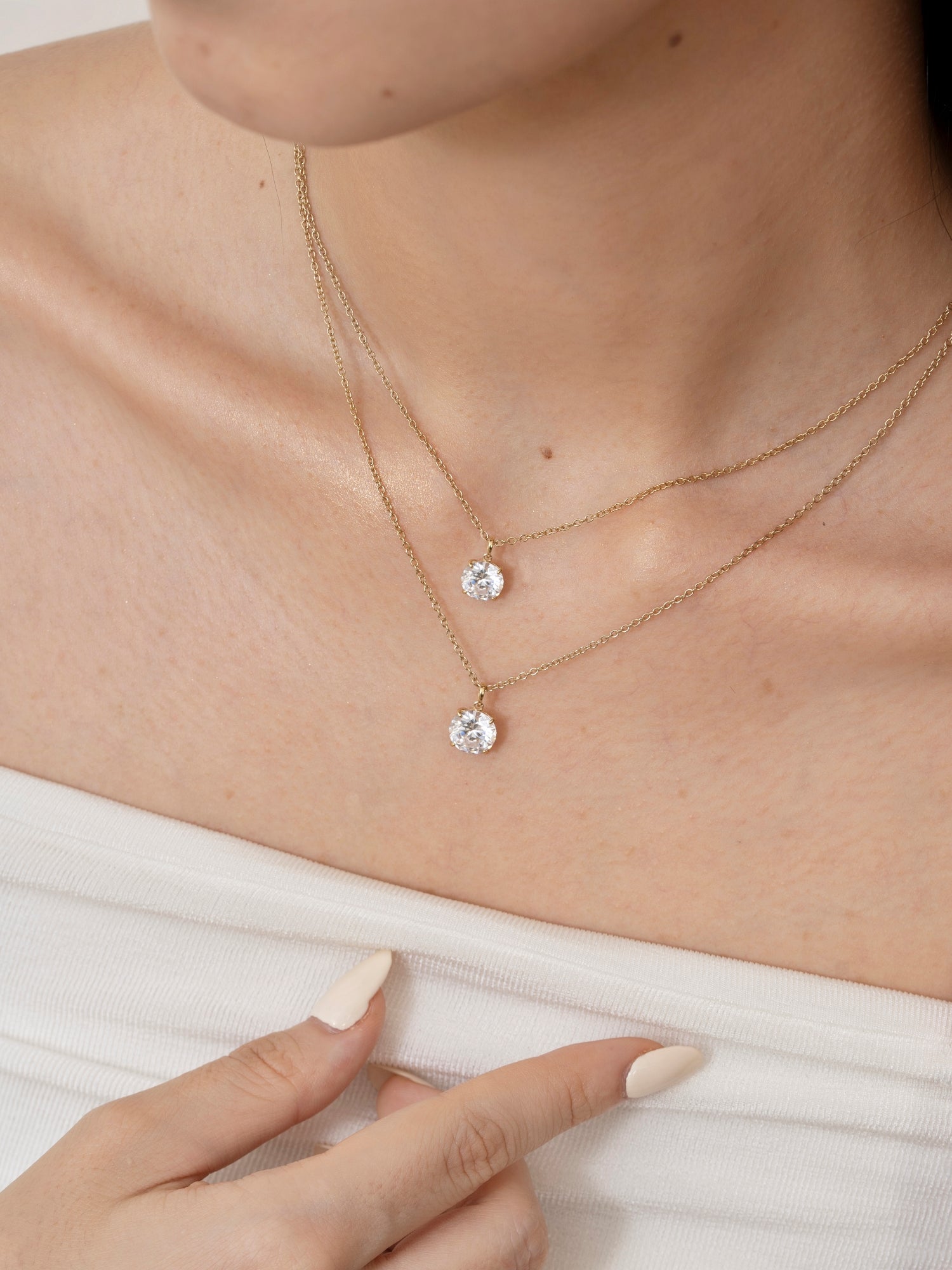 Lab-Grown Diamond 1.0 cttw Round Solitaire Necklace
