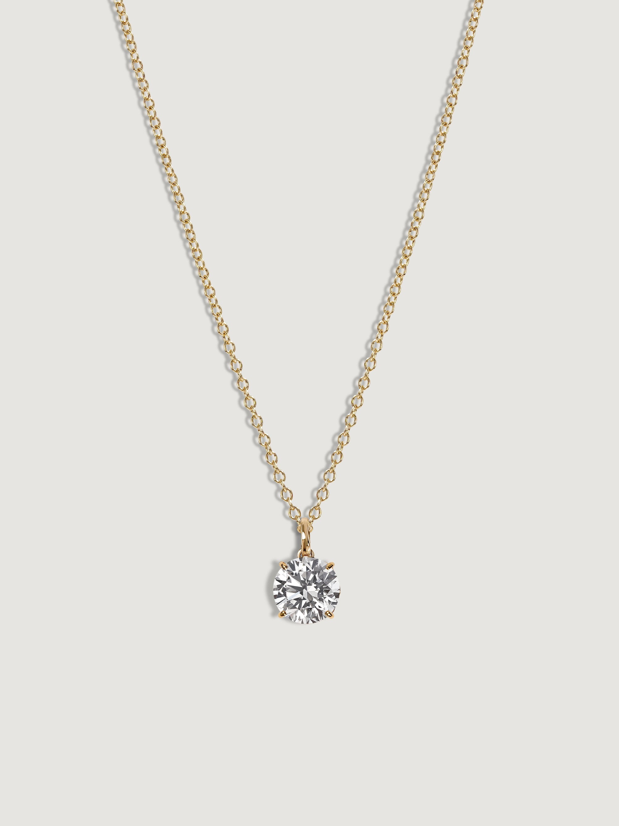 Lab-Grown Diamond 2.0 cttw Round Solitaire Necklace