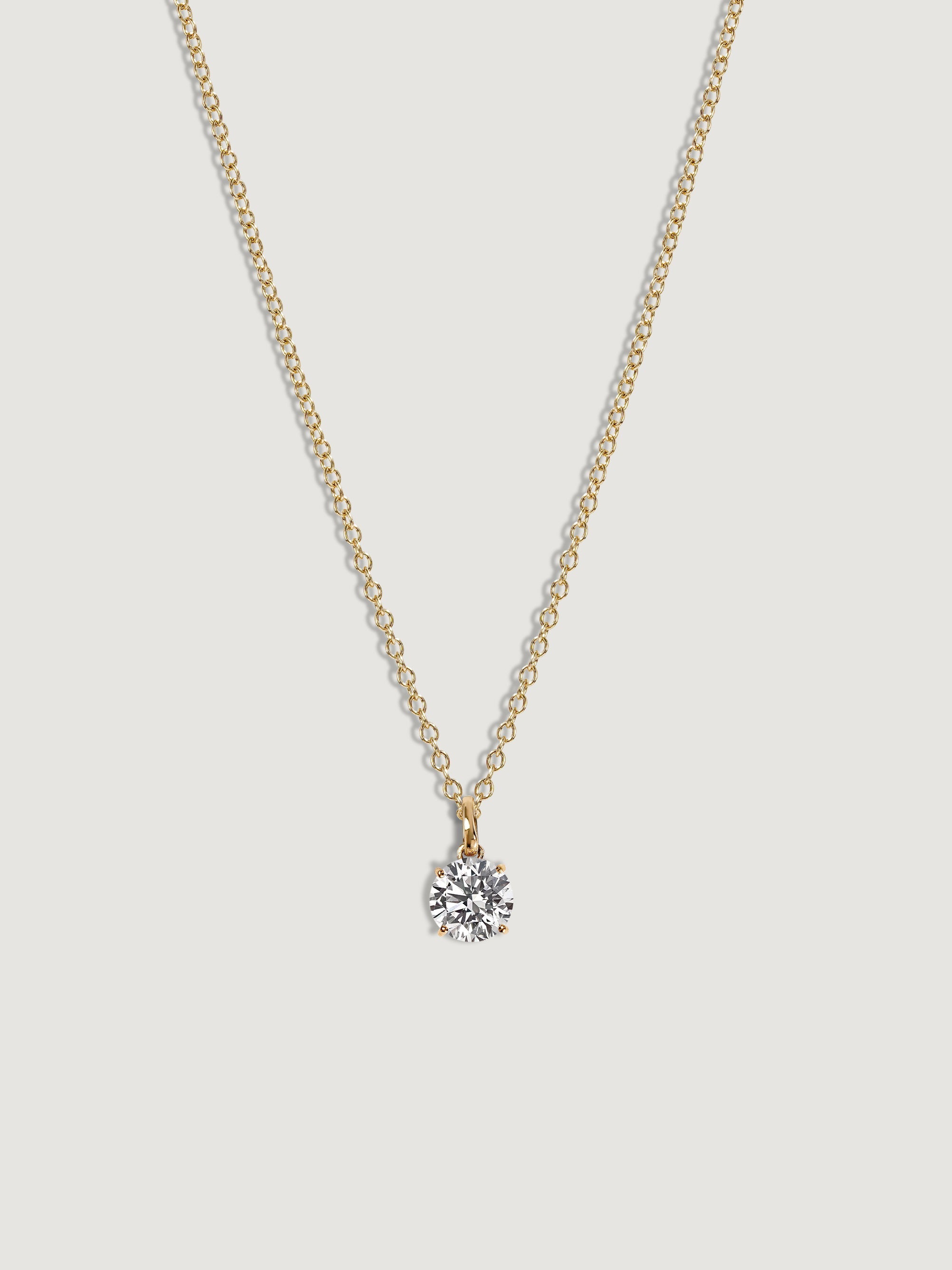 Lab-Grown Diamond 0.5 cttw Round Solitaire Necklace