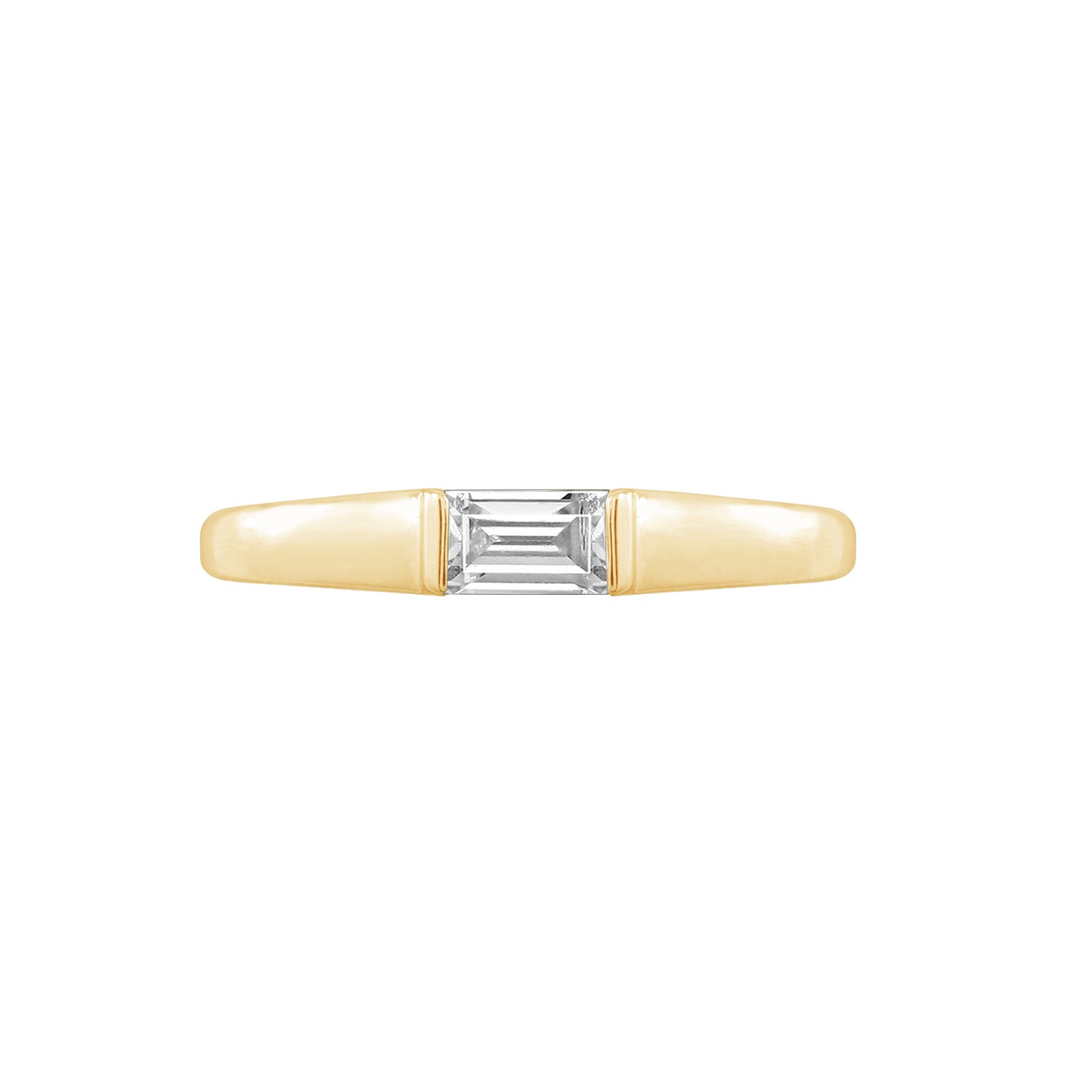 Solo Baguette Thin Dome Ring