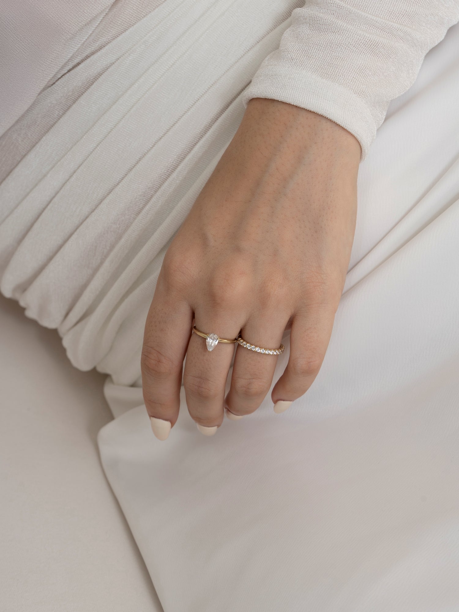 Lab-Grown Diamond 0.5 cttw Pave Half Band Ring