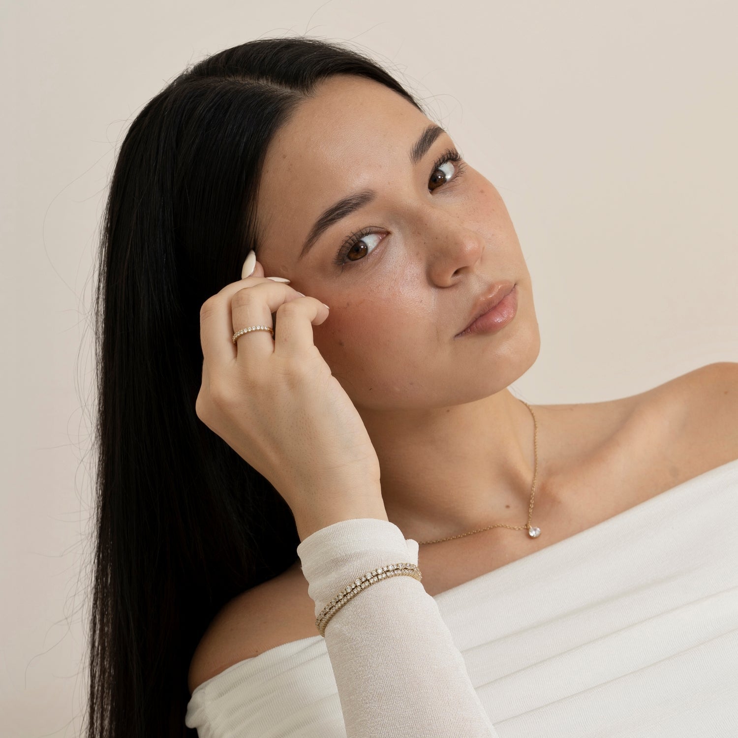 Lab-Grown Diamond Round Tennis Bracelet