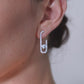 Pave Clip Drop Stud Earrings
