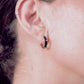 Black Enamel Huggie Hoop Earrings
