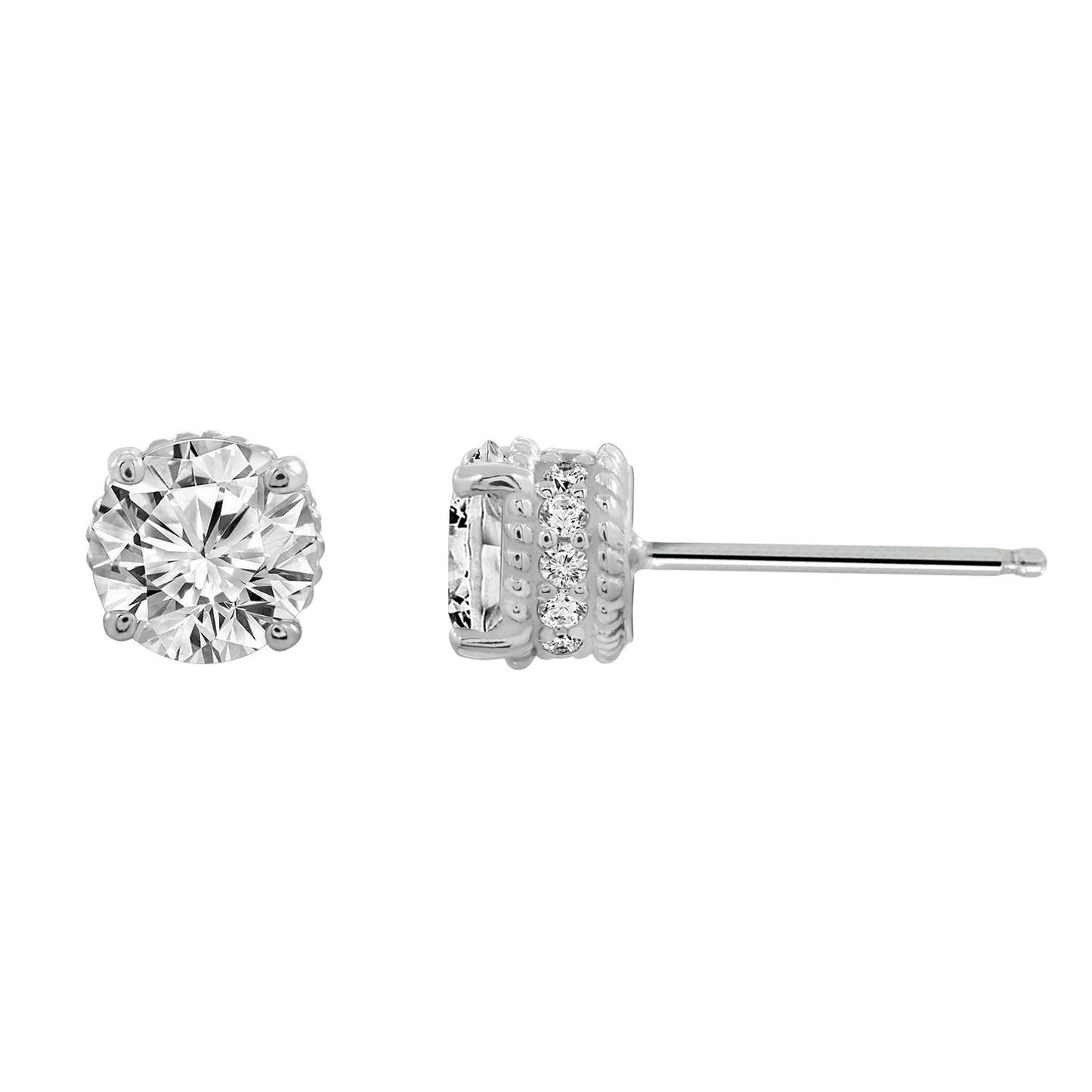 Solitaire Stud Earrings