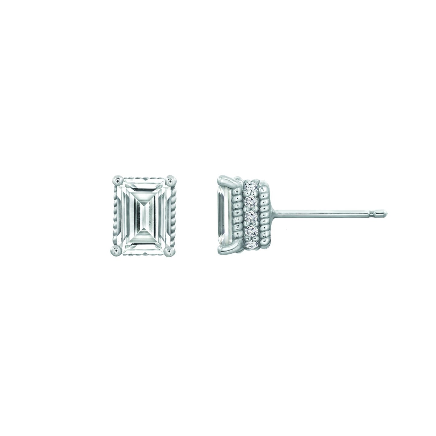 Solitaire Stud Earrings