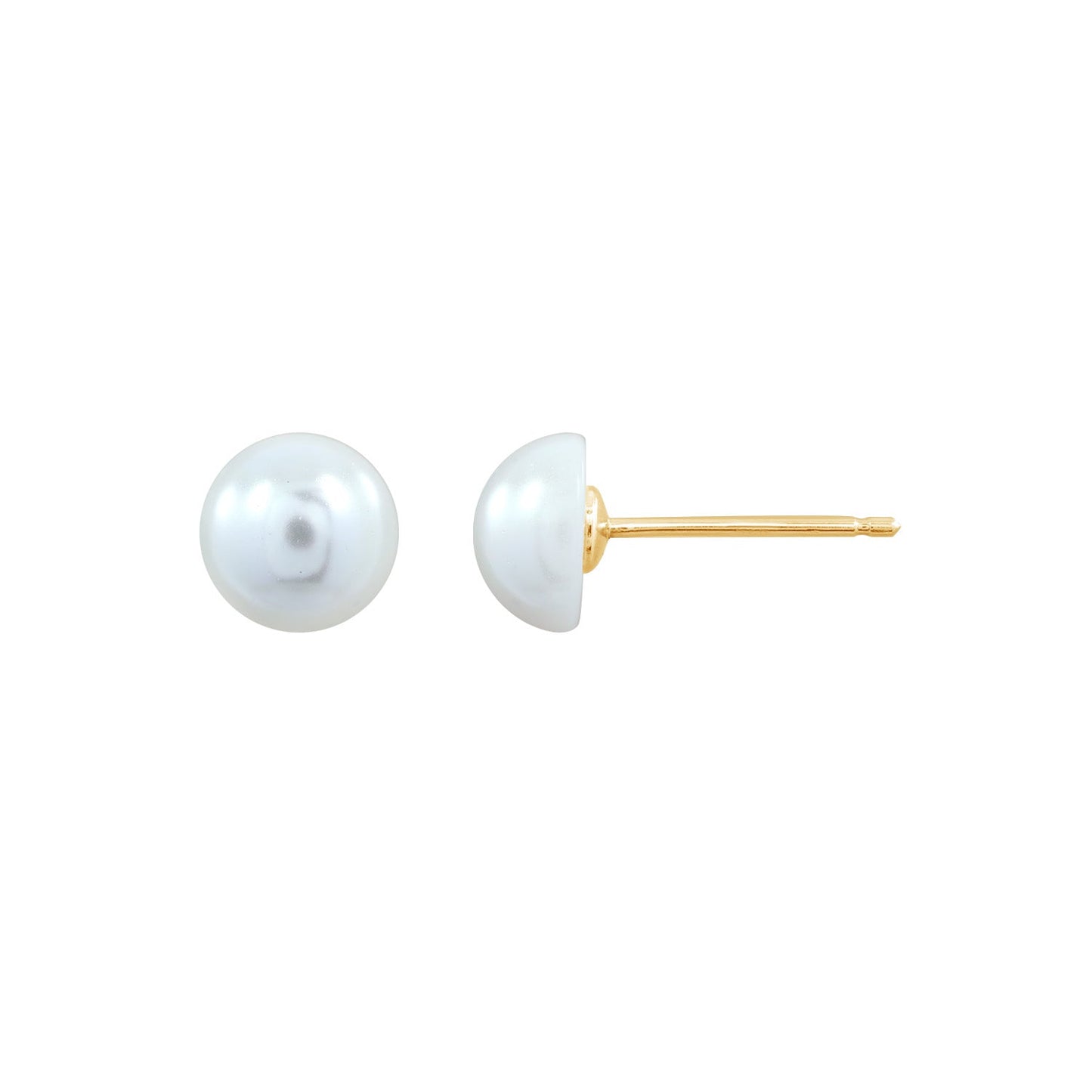 Button Pearl Earrings