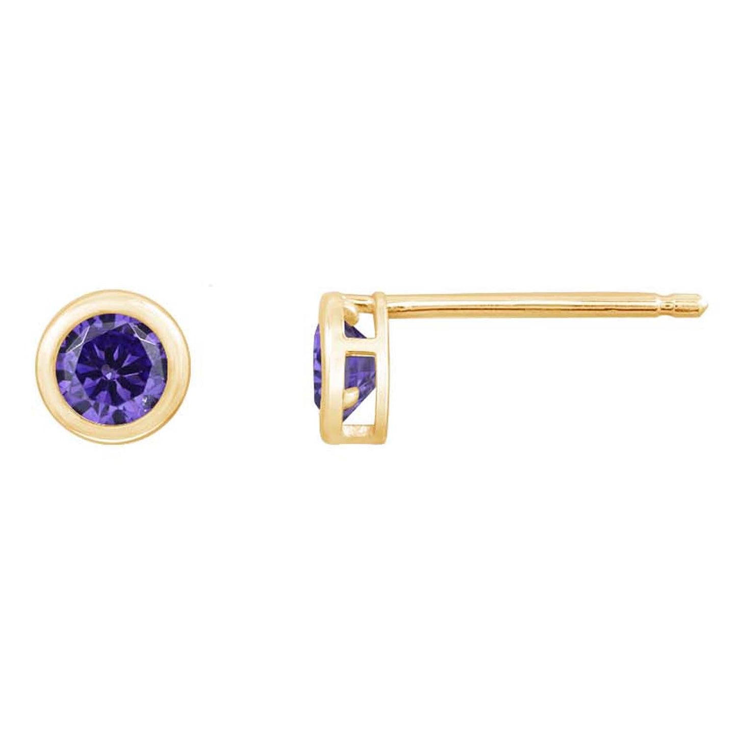 10K Gold Birthstone Earrings