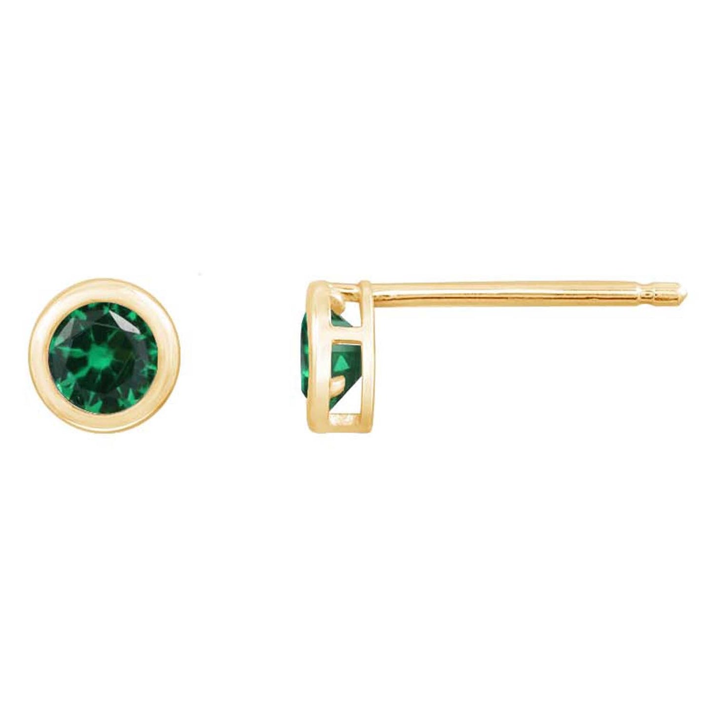 10K Gold Birthstone Earrings