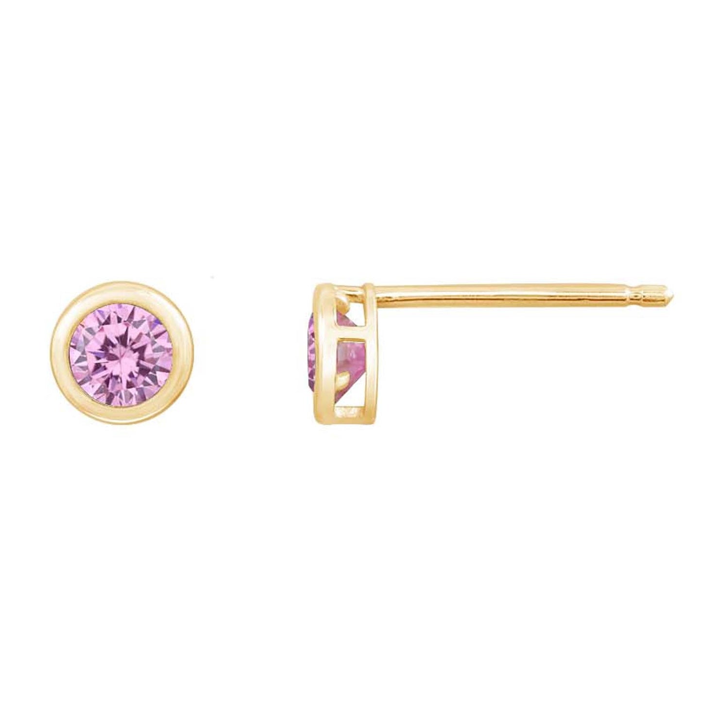 10K Gold Birthstone Earrings