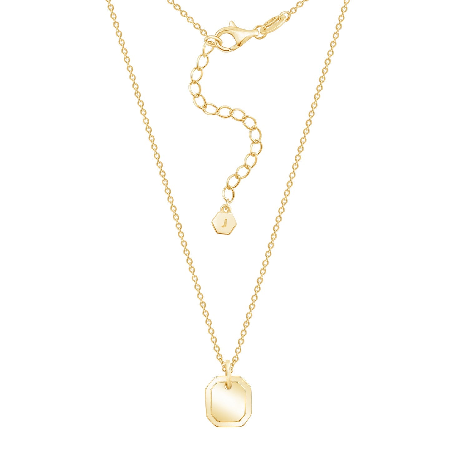 Minimal Tag Necklace - Gold