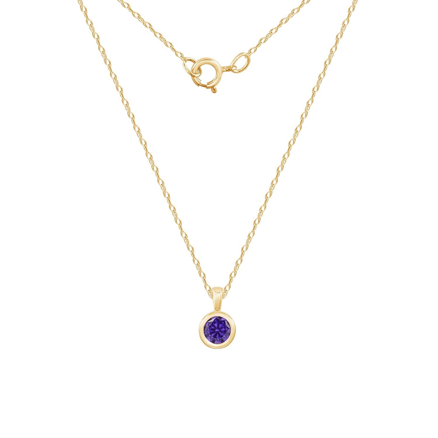 10K Gold Birthstone Necklace