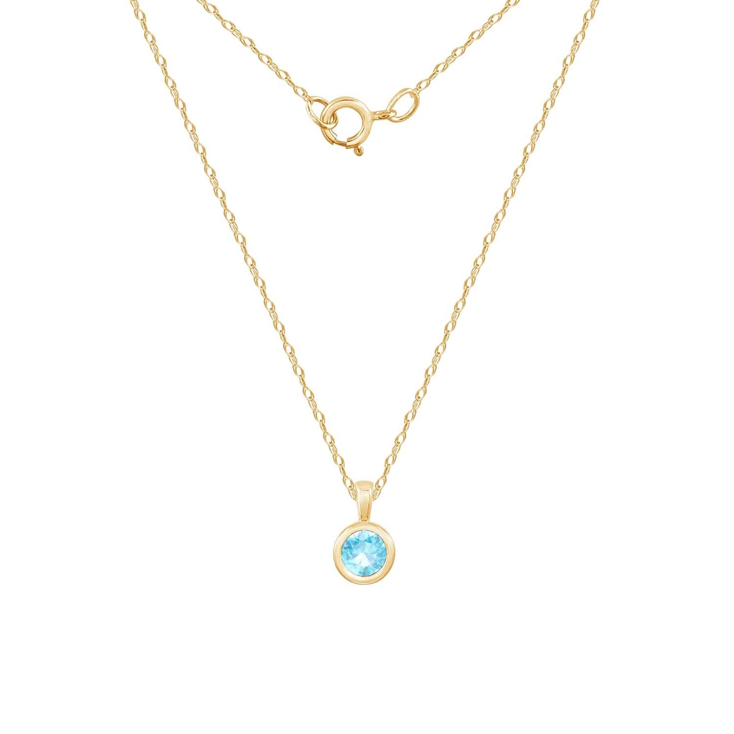 10K Gold Birthstone Necklace