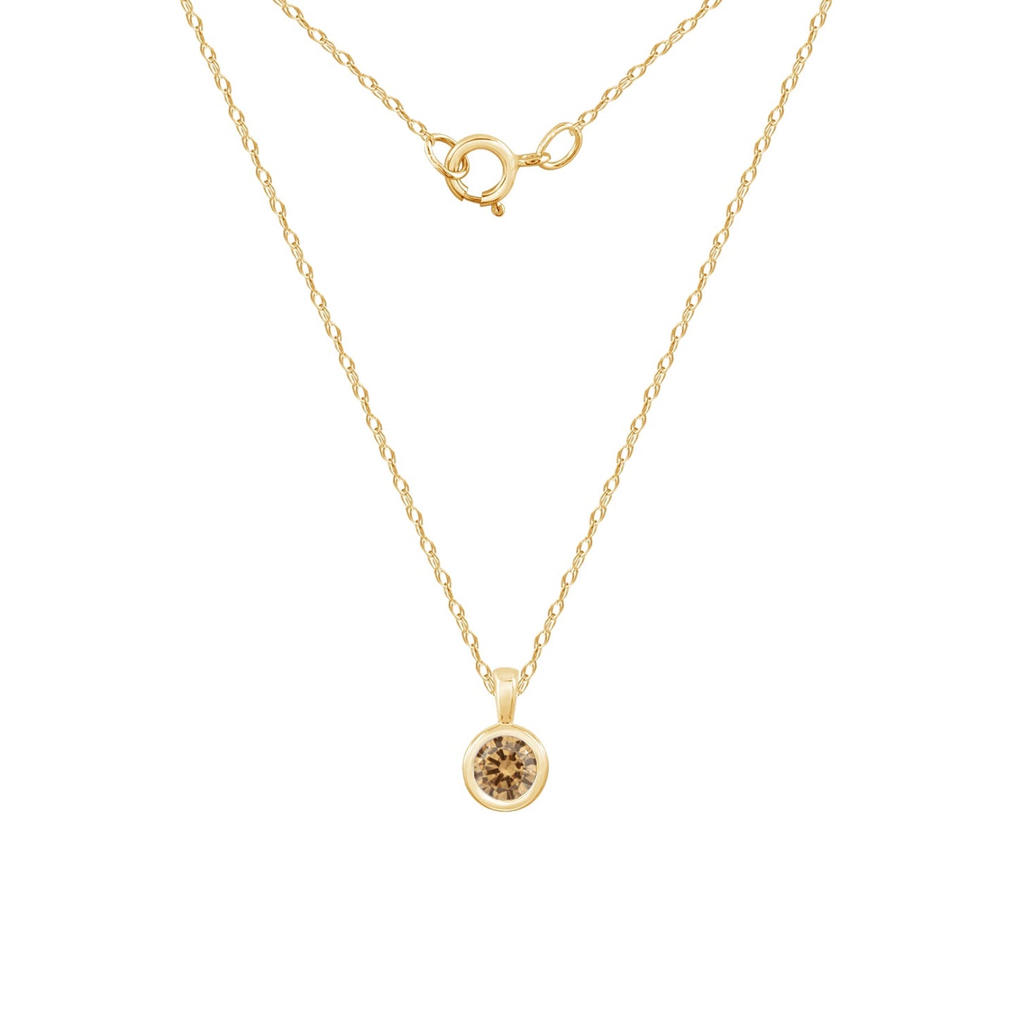 10K Gold Birthstone Necklace