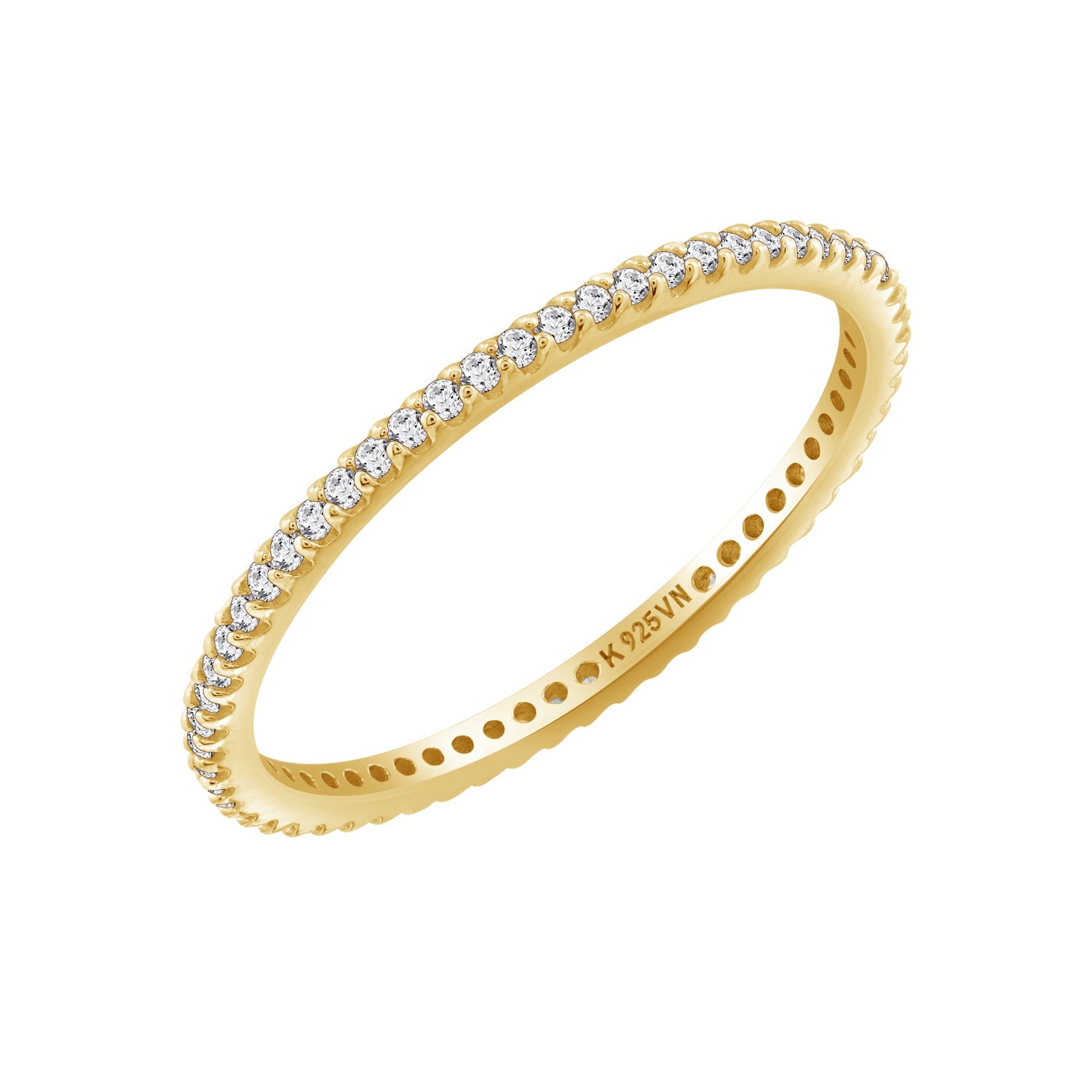 Waning Moon Ring 6 1/2 / White 14K Solid Gold