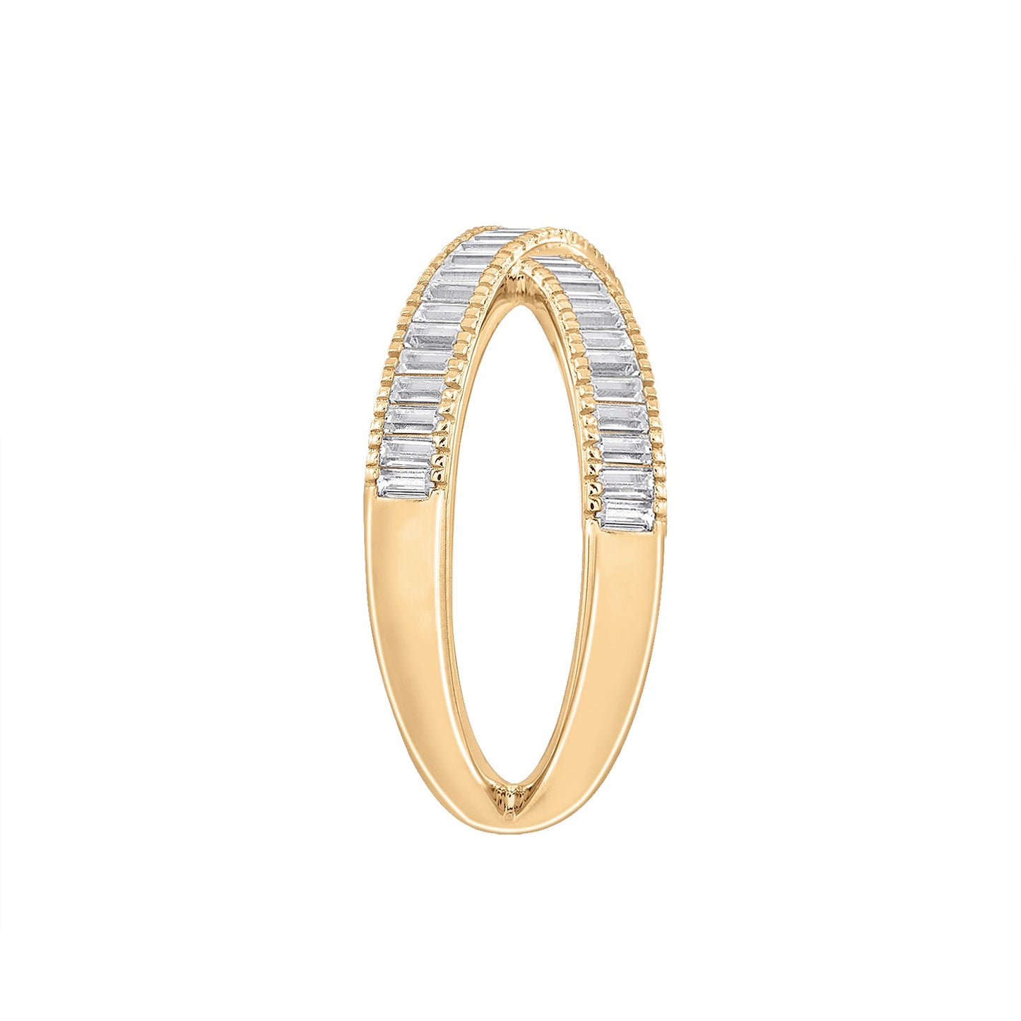 Double Vertical Baguette X Ring