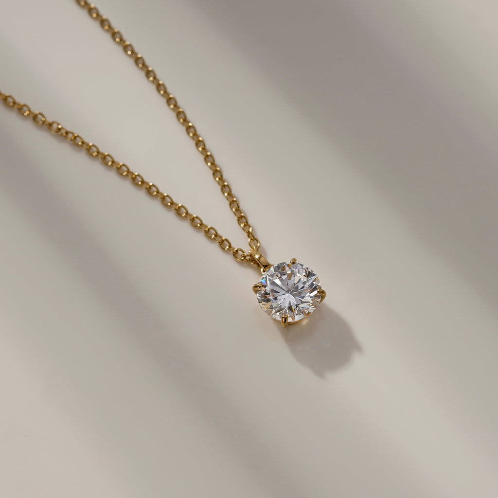 Lab-Grown Diamond 1.0 cttw Round Solitaire Necklace