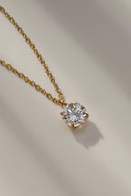 Lab-Grown Diamond 0.5 cttw Round Solitaire Necklace
