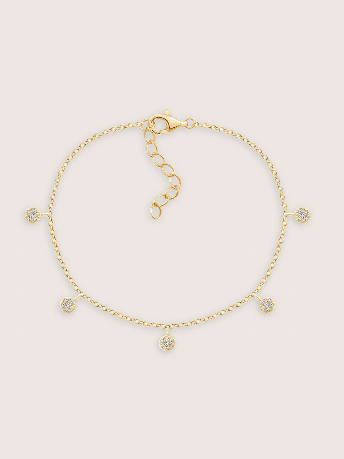 Lab Grown Diamond Pave Round Dangle Bracelet