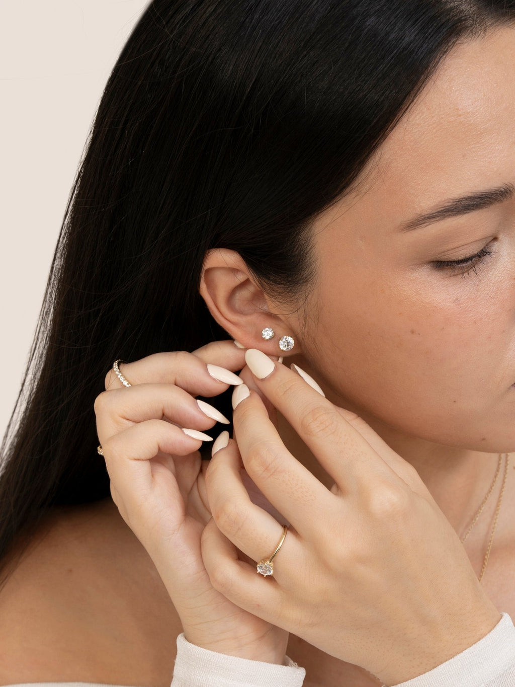 Lab-Grown Diamond 1.0 cttw Round Solitaire Earrings