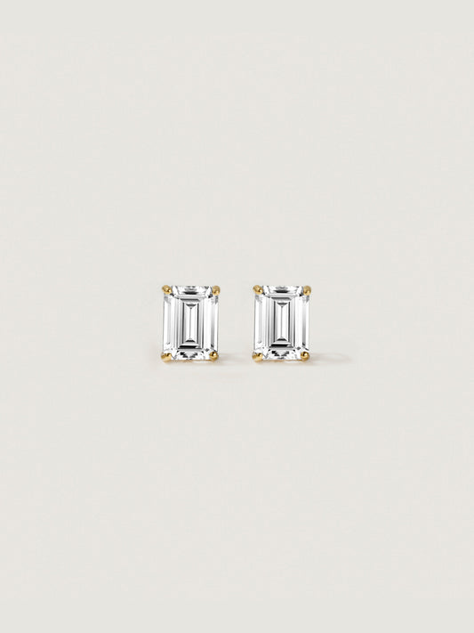 Diamonbliss Lab-Grown Diamond 2.0 cttw Emerald Solitaire Earrings
