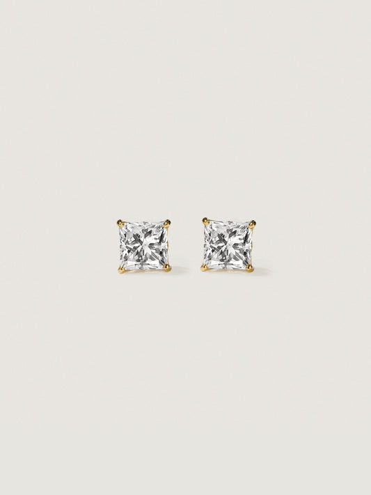 Diamonbliss Lab-Grown Diamond 1.0 cttw Princess Solitaire Earrings