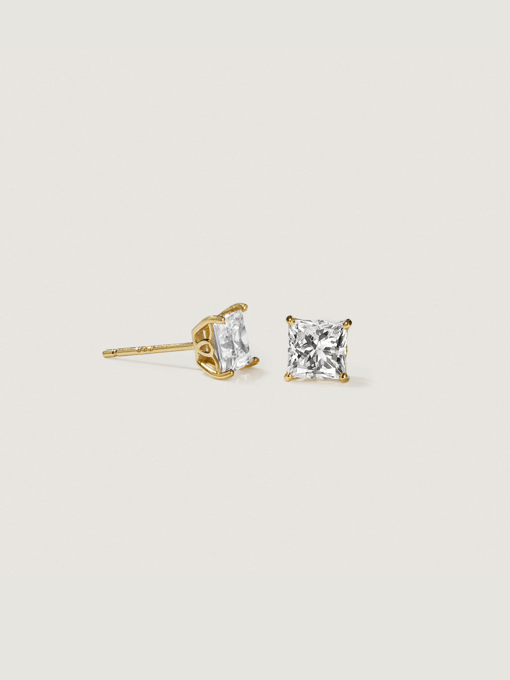 Lab-Grown Diamond 1.0 cttw Princess Solitaire Earrings