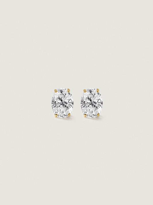 Diamonbliss Lab-Grown Diamond 2.0 cttw Oval Solitaire Earrings