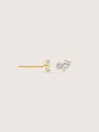 Lab Grown Diamond Asymmetric Two-Stone Cluster Stud Earrings