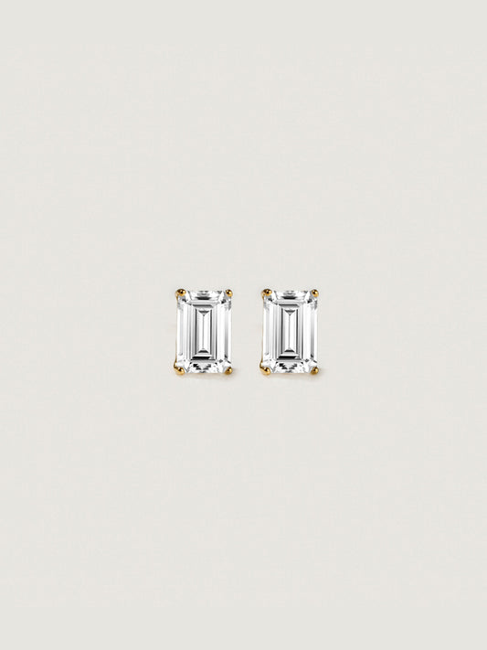 Diamonbliss Lab-Grown Diamond 1.0 cttw Emerald Solitaire Earrings