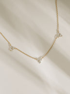 Lab Grown Diamond Trio Station Necklace
