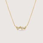 Lab Grown Diamond Six-Stone Wave Pendant Necklace