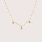 Lab Grown Diamond Dangle Stone Station Necklace