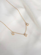 Lab Grown Diamond Dangle Stone Station Necklace
