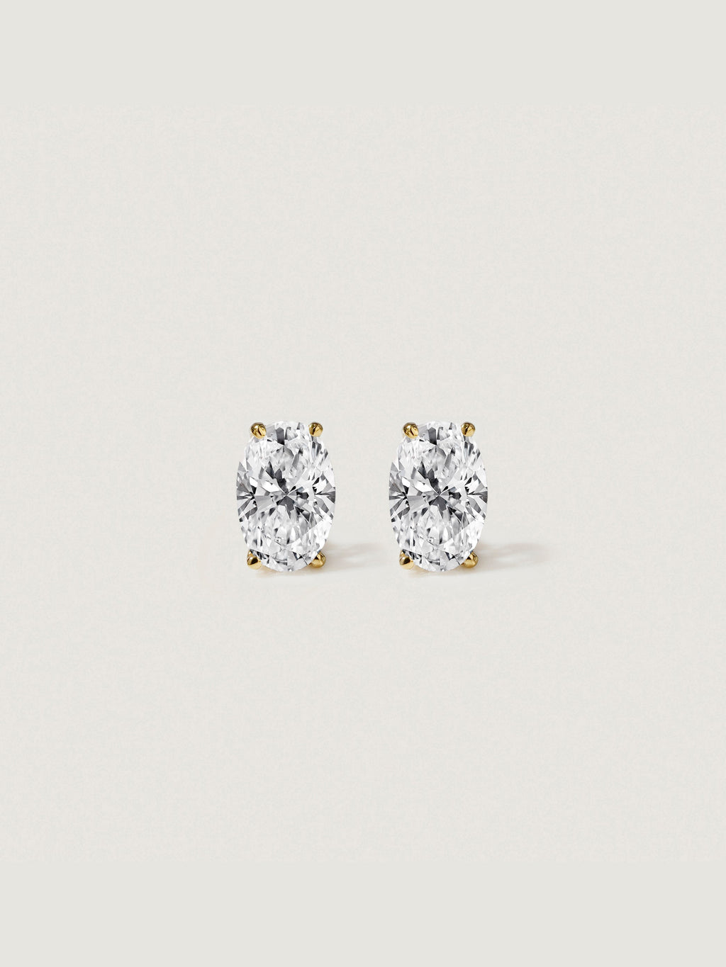 Lab-Grown Diamond 1.0 cttw Oval Solitaire Earrings